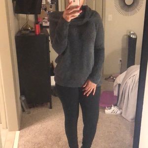 Fuzzy Express turtleneck sweater